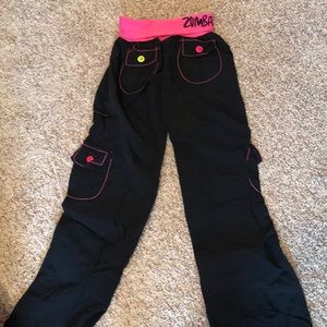 Black & Pink Zumba Cargo Pants